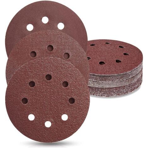 royaluxe-Lot de 30 disques abrasifs 125 mm pour polir le bois et le métal (10 x grain abrasif 80/120/240).