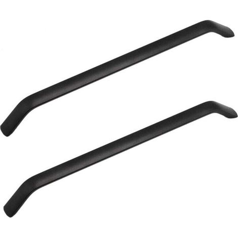 2 schwarze 224 mm Küchenschrankgriffe aus Aluminiumlegierung für Küchenschränke, Türen, Kleiderschränke, Schubladen, Schlafzimmermöbel, inklusive Schrauben (1/4)