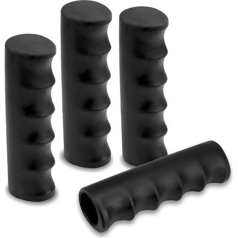 Poignées de Brouette, 4 Pièces Gomme Poignées de Rechange Antidérapantes Noir, Rechange en Caoutchouc, Brouette Antidérapantes, pour Chariots de Jardin (118 x 30 mm) (1/5)