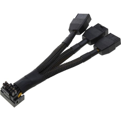 Câble adaptateur d'alimentation pour carte graphique 3x8 broches vers 16 broches (12+4P), câble PCIe 5.0 3x8 broches et 4x8 broches, adapté aux cartes graphiques RTX 4090 et RTX 4080. (1/5)