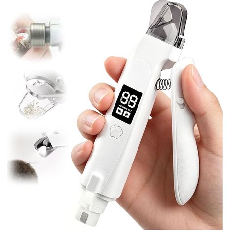 Coupe-griffes 2 en 1 pour chat et chien EPROICKS faible bruit LED éclairage bac récupération affichage batterie (1/5)