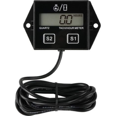 Promotion, Tachymètre de compteur horaire numérique, rappel de maintenance, batterie remplaçable, arrêt automatique, utilisation pour tondeuse à gazon ZTR Générateur de tracteur Marine VTT Mo (1/4)