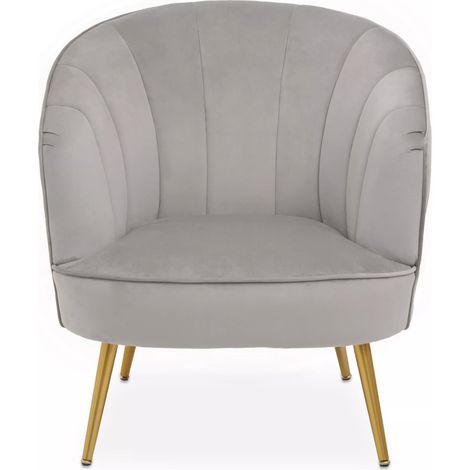 Interiors by Premier Versatile Yolanda Grey Velvet Chair, Exquisite & Cozy Desk Chair Velvet, Easy to Clean Velvet Accent Chair (1/5)