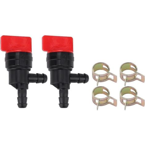 Bluezoo (Lot de 2) Vanne d'arrêt de carburant 1/4" à 90 degrés pour 698181 494539 697944 Tecumseh 35857 (1/5)