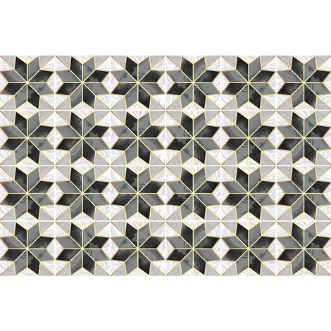 Sticker Mural Carrelage adhésif Cuisine Salle de Bain - 24 Stickers Carreaux DE Ciment 24stickers15x15cm (1/5)