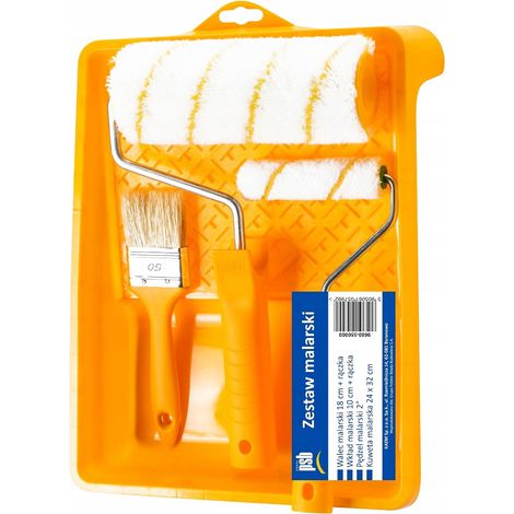 Kit de peinture : 2 rouleaux, un pinceau et un bac 24 x 32 cm