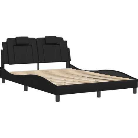 vidaXL Giroletto Viana con LED senza Materasso Nero 140x190 cm (1/5)