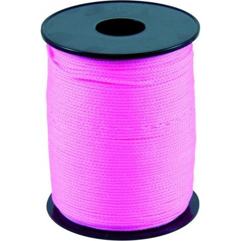 Taliaplast – Cordeau tressé polypropylène fluo 200 m – Ø 1,5 mm pour chantiers humides – Haute visibilité – Compatible Kordo®