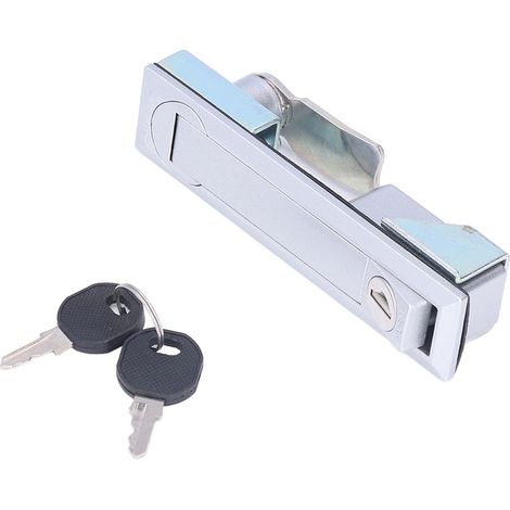 Verrou de sécurité pour poignée de porte de camping-car ou yacht, avec 2 clés, en alliage de zinc chromé. (1/5)