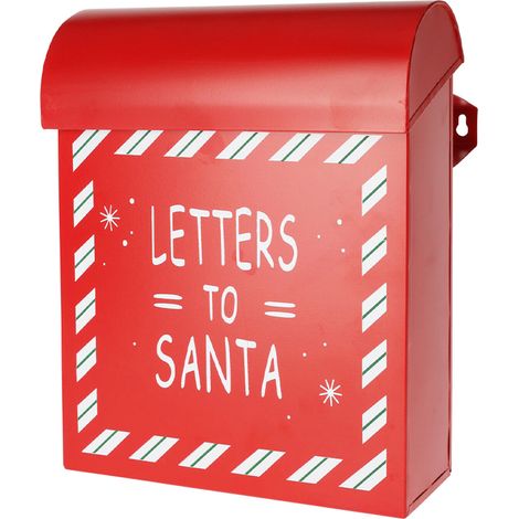 Cassetta postale per lettere colore rosso decorazione natalizia 29 cm -Stile 3 (1/4)
