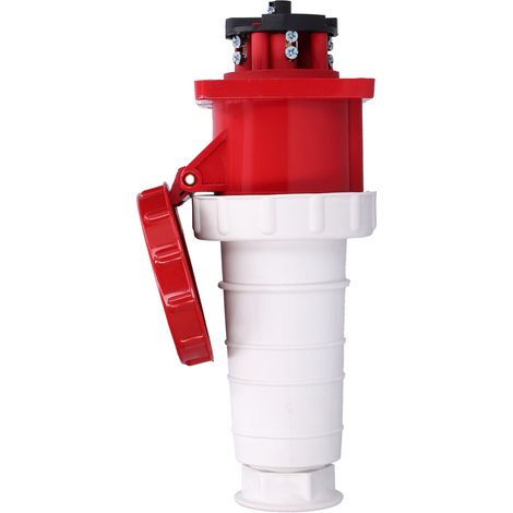 3-Phasen-4-polige Industriesteckdose, verdeckt, wasserdicht, Stromanschluss-Set 380415V 63A 3P+E (1/5)