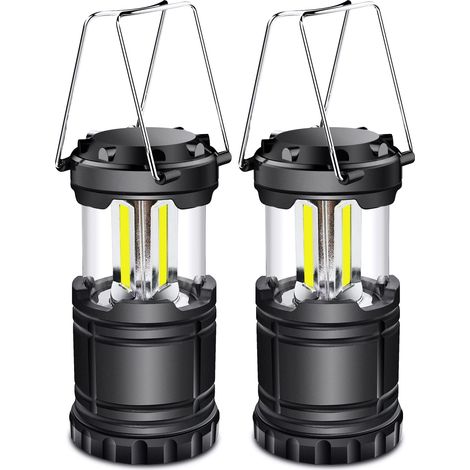 LED Camping Lantern, 350LM Portable Camping Light with Metal Handles, for Tent, Camping, Hiking, Fishing, Cave etc., 2 Pack [Energy Class A+] (1/5)