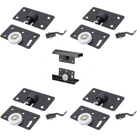 4 Pack Nylon Wardrobe Door Rollers, Sliding Wardrobe Door Roller (1/5)