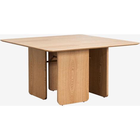 Tavolo da pranzo quadrato in MDF e impiallacciatura di frassino (140x140 cm) Ginger SKLUM            