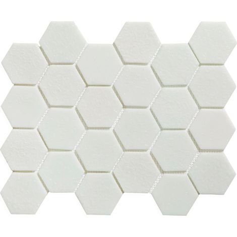 Ilcom Mosaïque de verre pressé pour piscines, salles de bains et saunas 43.5cm x 32cm (0.139m²) - White Garden (1/5)