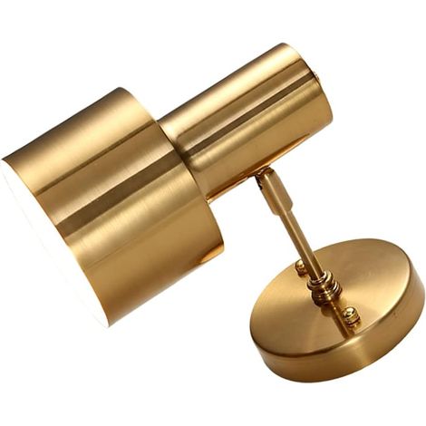 EASYCOMFORT E27 Or Lampe Applique Murale Vintage Or Applique Murale En Laiton D' or Wall Light Réglable pour Chambre Salon Salle De Bains (1/5)
