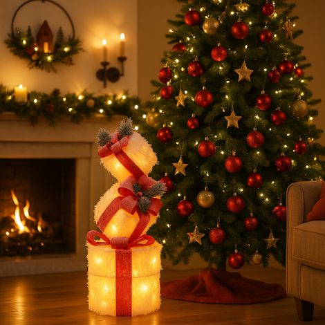 Regali natalizi con luci LED per decorazioni natalizie set da 3 pezzi (1/3)