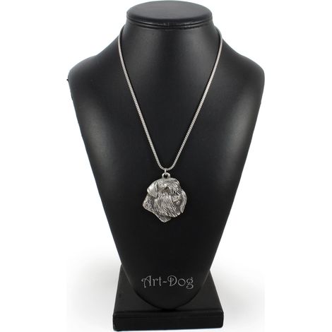 Bouvier des Flandres - collana con ciondolo a forma di cane su catena d'argento, gioiello unico di Art-Dog (1/5)