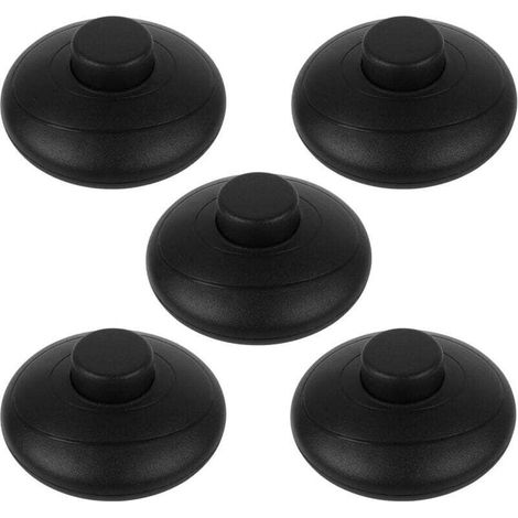 5PCS Interrupteur à Pied pour Luminaire, Commutateur de Pied Interrupteur à Pied Rond pour Lampes de Table et Lampadaires, 250V / 2A
