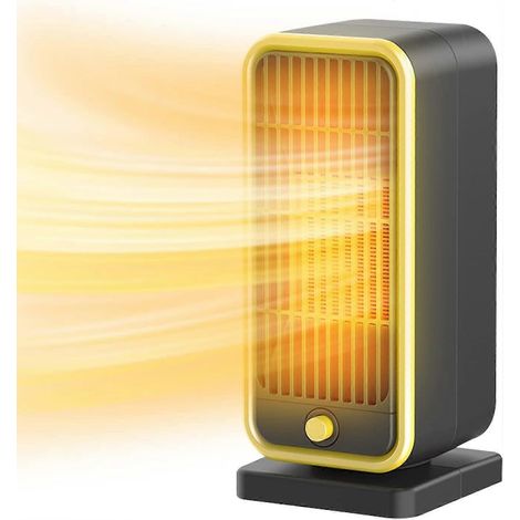 Mini radiateur soufflant silencieux et écoénergétique de 500 W avec protection contre la surchauffe et le basculement. (1/5)