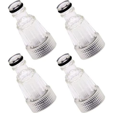 Filtre à eau pour nettoyeur haute pression, lot de 4 pièces, compatible avec tuyau d'arrosage et pompe de jardin, accessoire de filtration pour équipement de nettoyage extérieur (1/4)