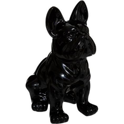 Statuette Déco "Bulldog" 22cm Noir (1/2)