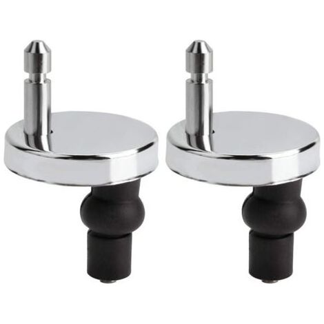 2 Pièces Abattant WC de Toilettes à Charnière Fixations, Charnières à Dégagement Rapide, Charniere Abattant WC Fixations, avec Vis Caoutchouc Rechange (1/5)