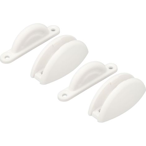 Lot de 2 Arrêtoirs de Porte en Nylon Forme Arc pour Camping-Car, Caravane, Maintien de Vanne Blanche - Fixation de Porte RV (1/5)