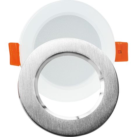Spot LED encastré rond argent 4000K 430lm Polux ZOE (1/5)