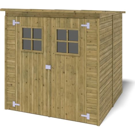 Casetta da giardino in legno 3.42 m2 - 1.90x1.80 m - 12.5 mm - Impregnata - DOM10 (1/5)