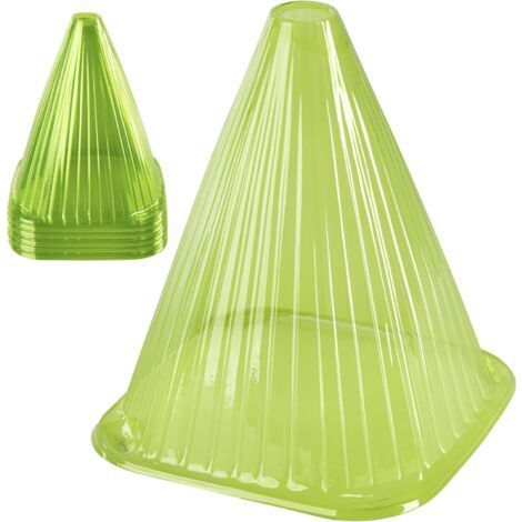 Lot de 10 chapeaux pour plantes Vert Protection des plantes contre les intempéries & les animaux Cloche de plantes en PVC Capot de protection pour plantes (1/5)