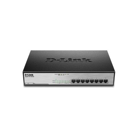 D-Link DGS-1008MP commutateur réseau Non-géré Gigabit Ethernet (10/100/1000) Connexion ... (1/4)