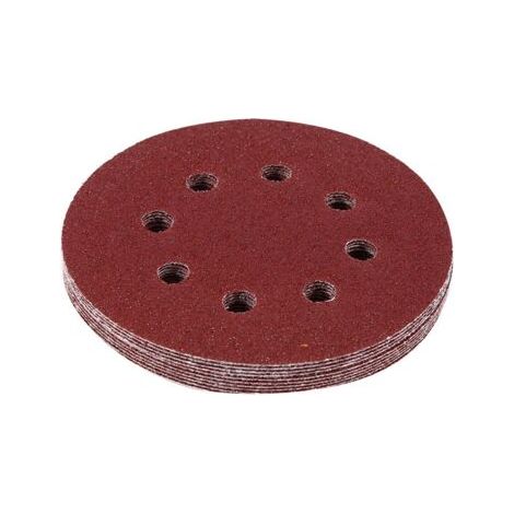 Disco de pulido de 125 mm, papel de lija rojo de 8 agujeros (60) (1/5)