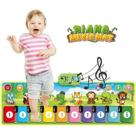 Caldion Tapis Piano Bebe avec 10 Animaux, Tapis de Danse Musical Clavier Jouets Bébés 1-5 Ans, Tapis de Danse pour Enfants (1/5)