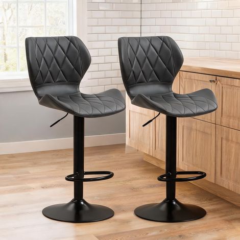 Tabouret de bar grigio en pelle PU Metallo 46,5 x 49,5 x 113 cm (1/5)