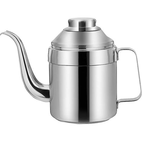 Distributeur d’huile et vinaigre en acier inoxydable avec entonnoir, bouteille étanche pour condiments et assaisonnements (1/5)