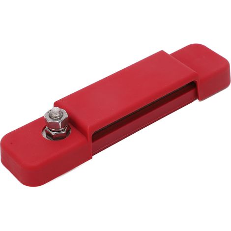Set mit 12 Stromverteilerklemmen mit Abdeckung, universell für Auto, Boot, Solaranlage, rot (1/5)
