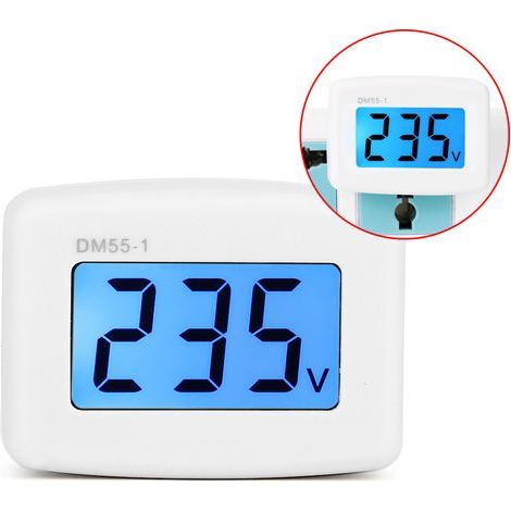 Voltmètre numérique LCD domestique 110 V/220 V CA 80-300 V, instrument électrique, testeur de tension (États-Unis) (1/5)