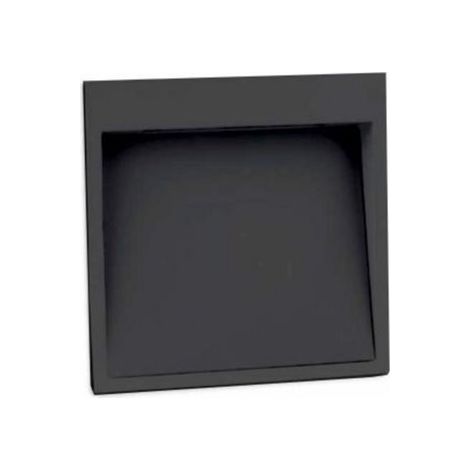 Wall recessed DAIN IP66 LED SMD 9W 1000lm(412lm) CRI80 3000K 53º Nero