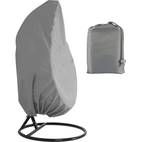 Housse de chaise hamac, housse de chaise hamac, housse de chaise suspendue, coupe-vent, protection UV, tissu Oxford durable, 200 x 230 cm (gris) (1/5)