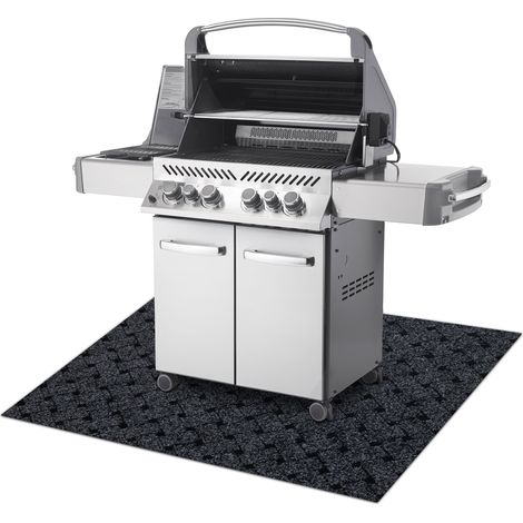VECTRA 900 Grillschutzmatte für Terrasse, draussen - Anthrazit black 100x200 cm