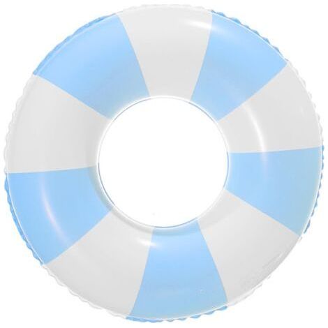 x Bouée gonflable pour enfants, rayée bleu et blanc, anneau d'entraînement, anneau de natation épais, idéal pour l'été, la plage et la piscine (1/5)