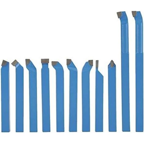 11Pcs Outils de tour Bits, Tour de coupe au carbure Ensemble d'outils de tournage Ensemble de fraisage de soudage pour tour à métal (1/5)