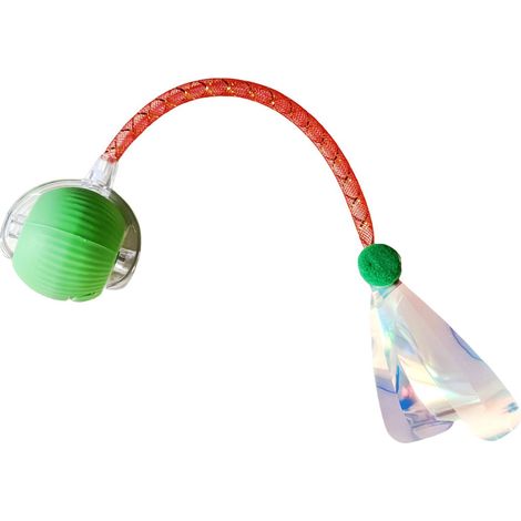 Interaktiver Katzenball, neue Version 2025, verbessertes Libellenschwanzspielzeug 3.0 mit LED-Licht, drei intelligente und automatische Spielmodi (grün) (1/4)