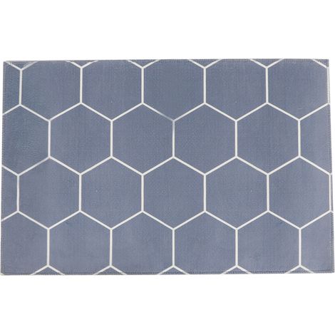 Tapis De Sol Géométrique Antidérapant Pour Cuisine Et Chambre En Tissu Dense Lavable En Machine 1 Pièce (1/5)