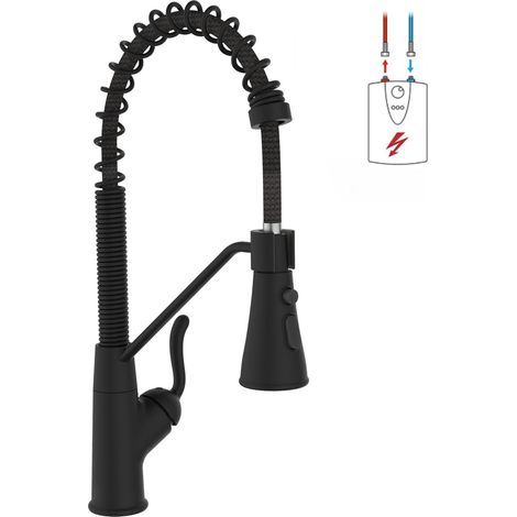 Robinet basse pression de cuisine, cuivre, noir (1/5)