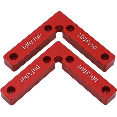90°-Positionierwinkel 100 x 100 mm, rechtwinklige Klemme, Aluminiumlegierung, Eckwinkel für Holzbearbeitung