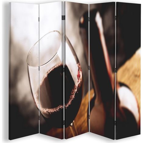 Paravento bilaterale, Un bicchiere di vino secco - 180x170 (1/5)
