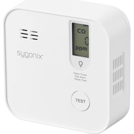 Sygonix Rilevatore monossido di carbonio inclusa batteria con 10 anni di vita, con sensore interno a batteria Rileva Mo (1/5)