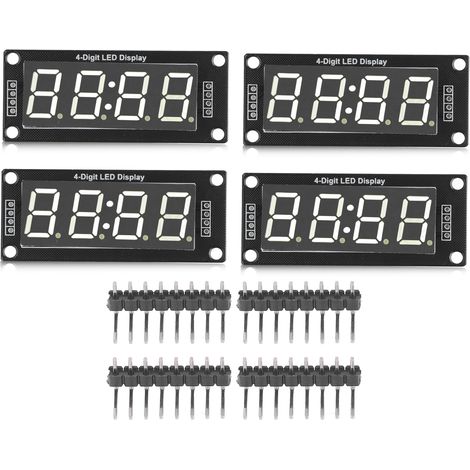 4 Set 4 Digit Digital Tube LED Display Board 7 Segments Clock Module TM1637 0.56in White MRA041B